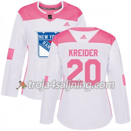 New York Rangers tröja Chris Kreider 20 Vit 2017-2018 Adidas Rosa Fashion Authentic - Dame NHL Tröjor New York Rangers tröja Chris Kreider 20 Vit 2017-2018 Adidas Rosa Fashion Authentic - Dame NHL Tröjor